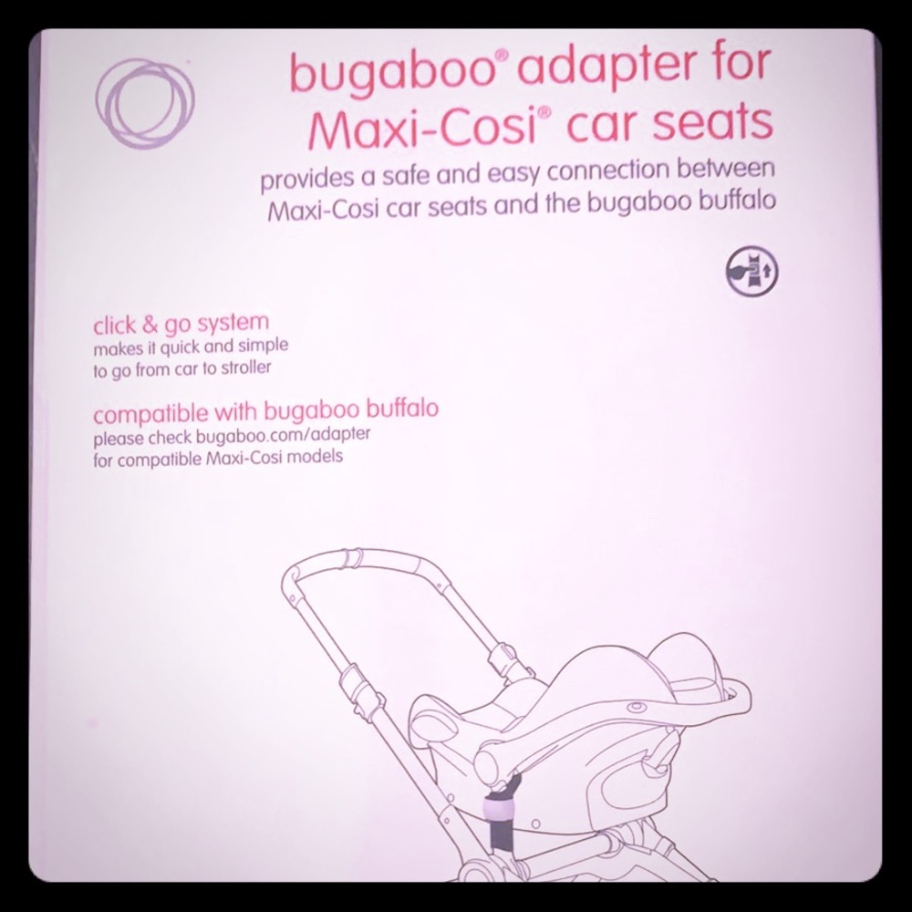 EUC bugaboo buffalo maxi cosi car seat adapter